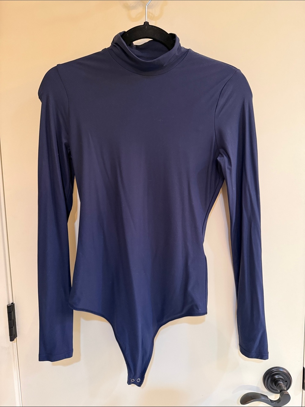 Abercrombie & Fitch Navy Long-Sleeve Turtleneck Bodysuit